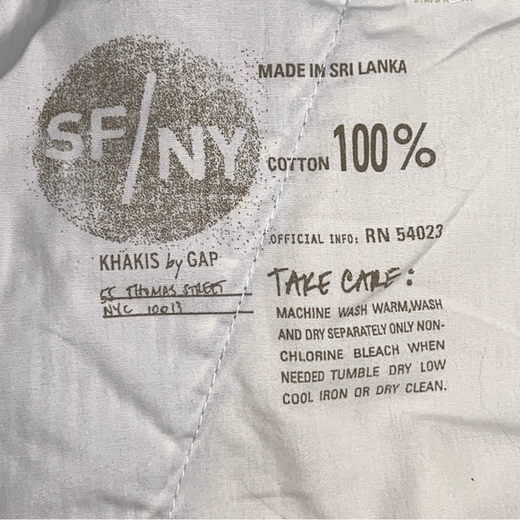 Size 0 Gap Brand Straight Leg Ankle Stripes Preppy Cotton Coastal Khakis By Gap - Picture 12 of 13